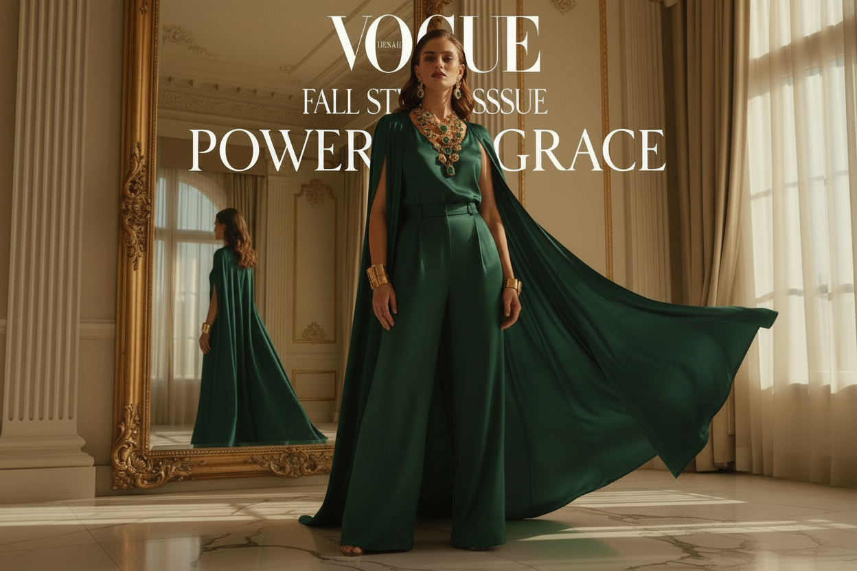 Emerald Green Chiffon Coord Hero